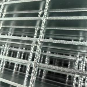 Smooth Silver Bearing Bar Galvanized Flat steel grating with 3mm Crossbars