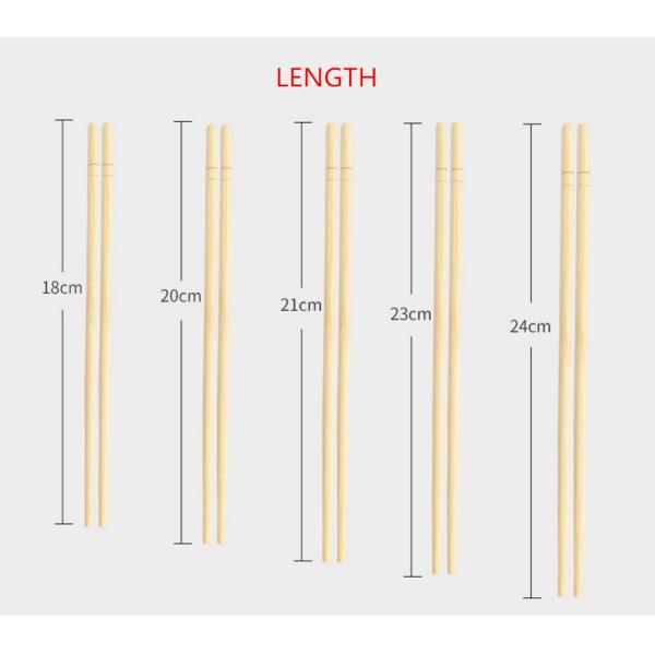 Bulk Disposable Chopsticks Natural Bamboo Round Chopsticks 20cm