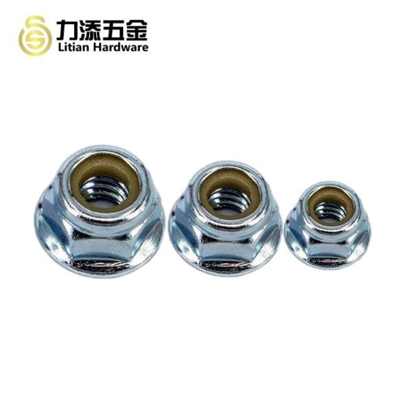 Aluminum Metal Self Locking Nut Non Serrated Hexagon M6 M7 M8 M10