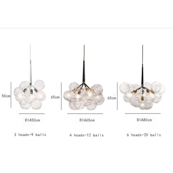 Nordic Concise Molecular Glass Chandelier Living room Bar Jumbo Bubble Chandelier(WH-MI-326)