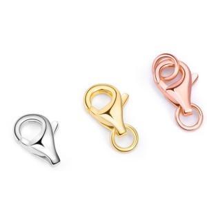 OEM ODM 18K Gold Lobster Clasp Handmade DIY 925 Sterling Silver Lobster Clasp