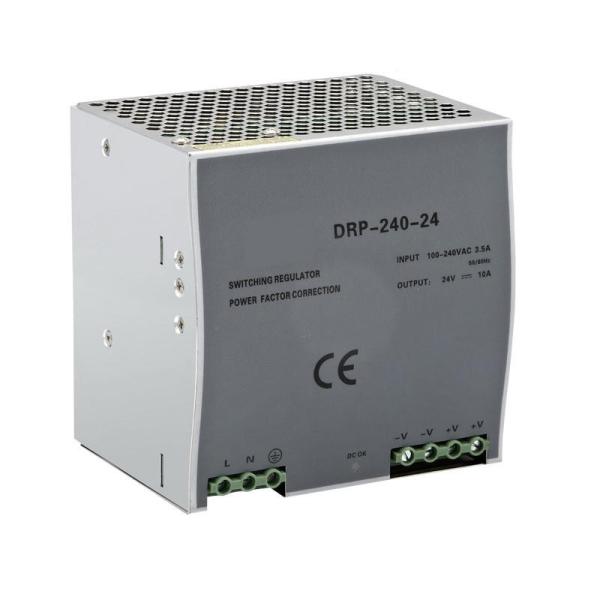 Quality DRP-240-24 single output DIN rail power supply 240W 24V 10A wholesale