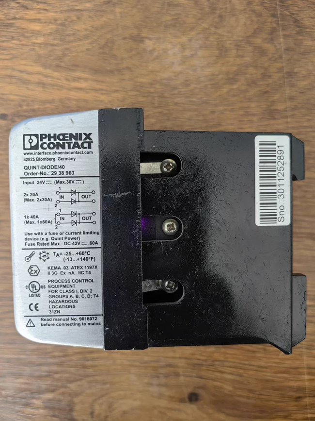 2938963 Phoenix Contact QUINT-DIODE40 Power redundancy module Diode module