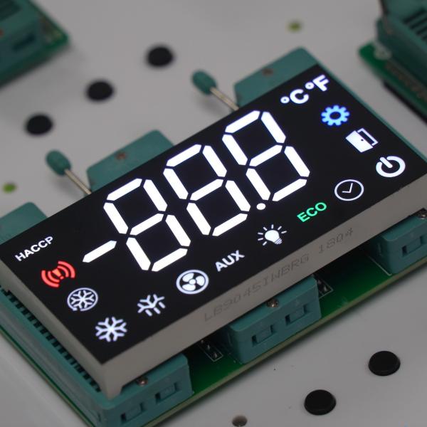 Ultra Bright White Customized 3 Digit 7 Segment LED Display For Refrigerator