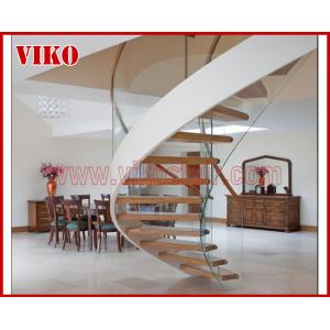 Floating Staircase VK36S Floating Stair Tempered GlassLED Light strip, Stringer: