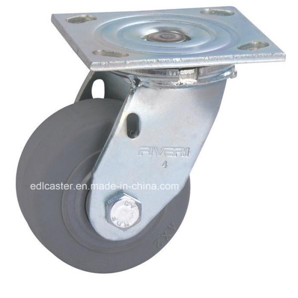 Quality TPR 4" Fiveri Plate Swivel Caster with 175kg Load Capacity and No Brake 7204-735 wholesale