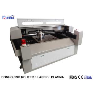 Metal / Fabric Laser Cutting Machine , Industrial CNC Fabric Cutter With Alarm