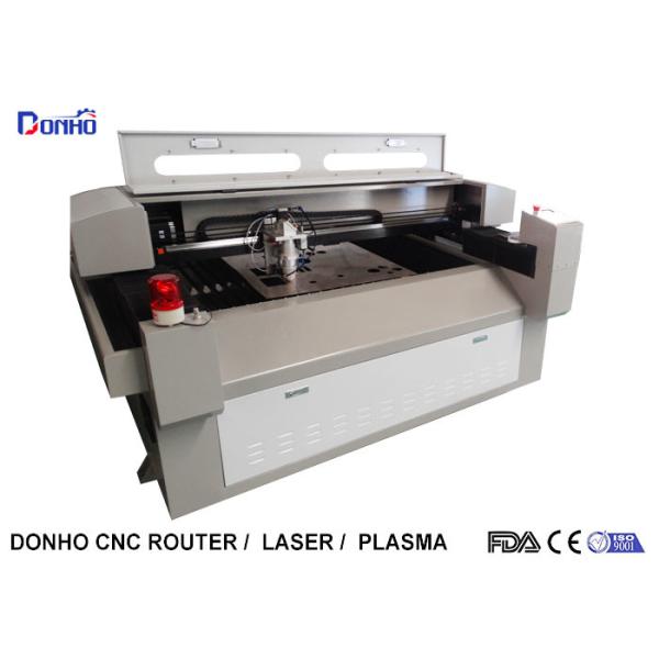Metal / Fabric Laser Cutting Machine , Industrial CNC Fabric Cutter With Alarm