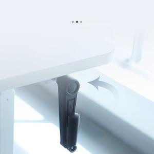 White Wooden Manual Elevating Desk Lift Up Coffee Table with Hand Crank