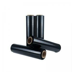 China Waterproof Black Pallet Shrink Wrap Roll Recyclable For Furniture on sale