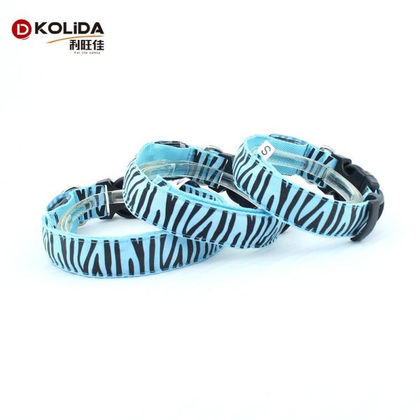 Quality Multi Color Rope Clips LED Dog Collar , Pet Training Dog Collar For Party wholesale