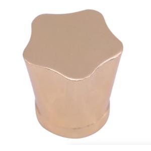 Customized Star Shaped Gold Plated Zinc Alloy Perfume Bottle Caps For High-End