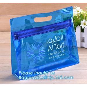 Pvc Pouch good quality with zipper packing bag, matte frosted PVC slider zipper