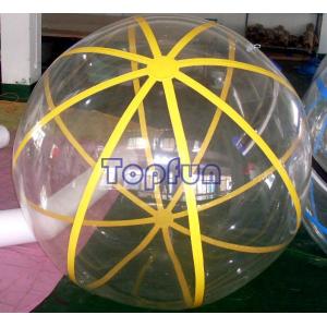 Colorful PVC / TPU Inflatable Walk On Water Ball 2m Diameter For Water Items