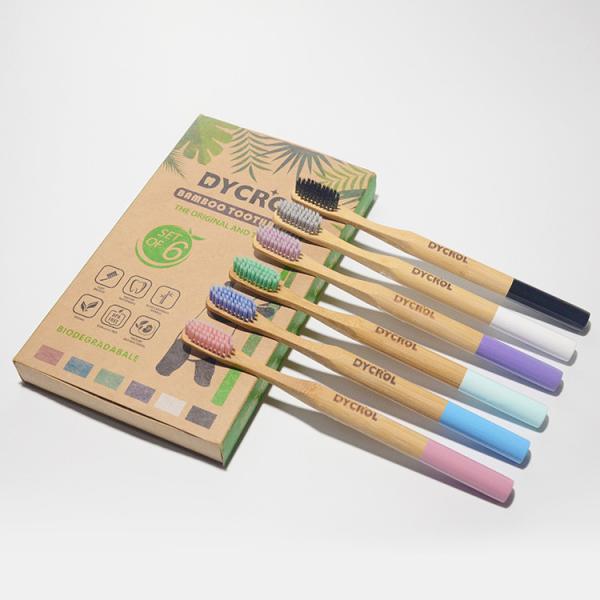 Quality Eco Friendly BPA Free Biodegradable Bamboo Toothbrush With Soft Bristles wholesale