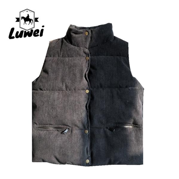 Leisure Crop Top Bubble Vest Polyester Utility Cotton Utility Sleeveless