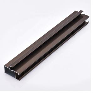 China Interior Anodized Champagne Aluminum Profile For Glass Frame on sale