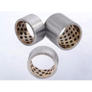 Shock Resistant Cylindrical Bushing Steel Shell Cast Bronze Graphite Material