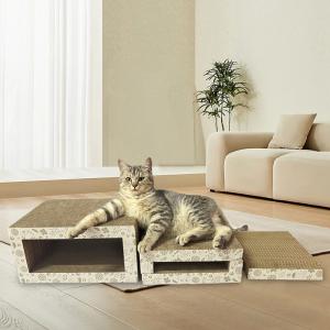 Cheap Cat Scratch Board Cat Scratcher with Bell BalL Box Set Cat Scratching Board Multiple Combinable Combination Shapes for sale