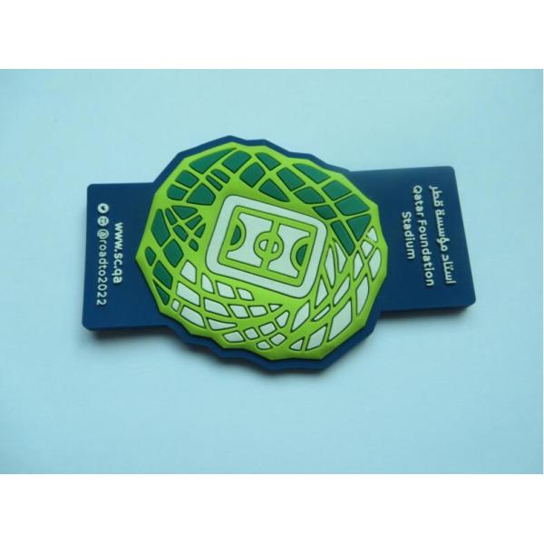 3D Qatar Foundation Stadium Rubber PVC Fridge Magnets Fridge Stickers With Contact Phone And Website For Advertising