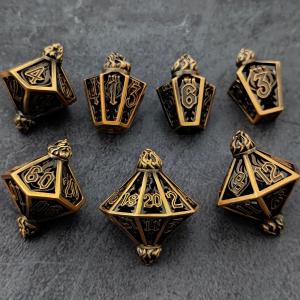 Bird Cage Hollow Multi Face Metal Dice Of Bade Gate Dungeon And DND#RPG