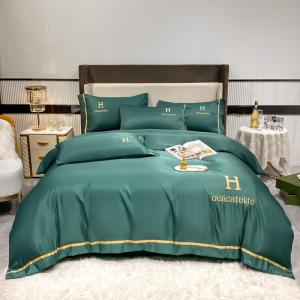 China Customized Washed Silk Embroidery Sheet Sets for Luxury Satin Silk Bedding ADS04 on sale