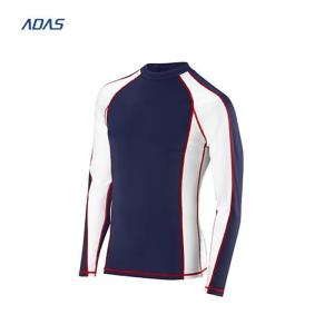 Sublimation Mens Rash Guard Long Sleeve Diving Compression Spangle Embroidery