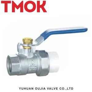 chrome plated solenoid double joint ppr outer brass ball valve