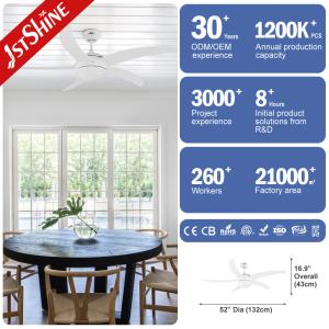 1stshine 52 Inch 5 MDF Blade Decorative Ceiling Fan with Remote Control and