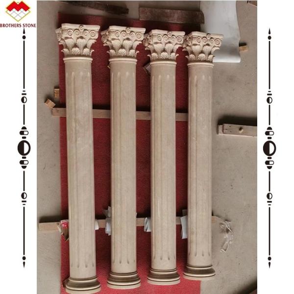 Quality Solid Marble Porch Pedestal in Modern Design Style for Non-slip and Beautiful Pillar wholesale
