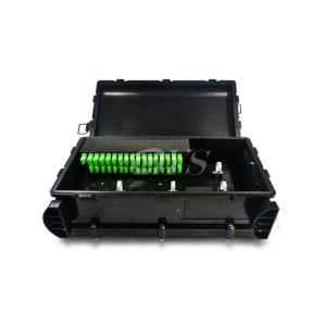 Black Waterproof Fiber Optical Splice Closure 1 / 16 Clip Clock Design Long Life