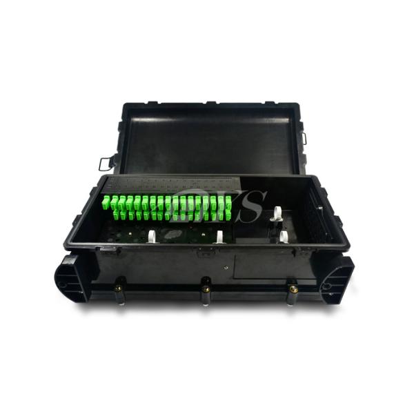 Black Waterproof Fiber Optical Splice Closure 1 / 16 Clip Clock Design Long Life