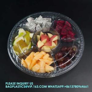 Round Disposable Clear Plastic Fruit Platter Trays Clear Fruit Platter For
