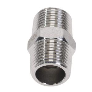 China 1/8 Male To 1/8 Male NPT Threaded Hex Nipple Fitting on sale