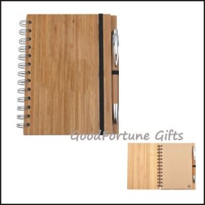 Eco Friendly Notebook Sticky Notes Bamboo Lined Paper Meeting Custom Spiral