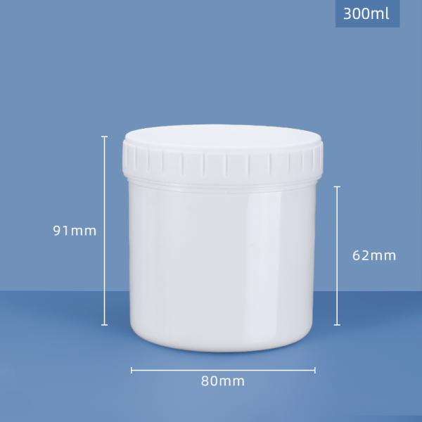 Clear White Butter Storage Small Plastic Jars Canning For Food Powder 30ml-1000ml