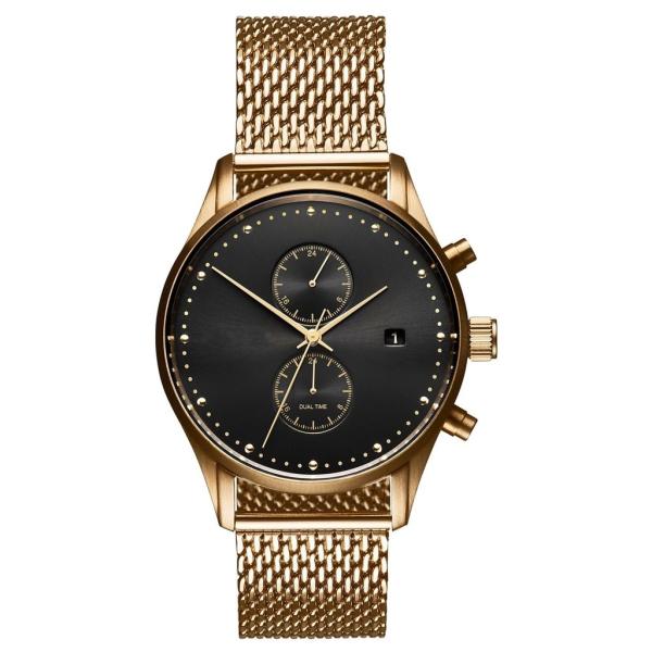 Quality Brand logo sun grain dial gold plated stainless steel case custom watch face wholesale