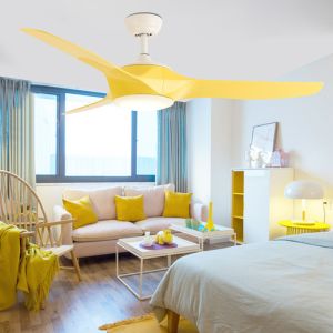 52 inch Ceiling fans light With remote control Bedroom 132cm Modern Fan Lamp(WH