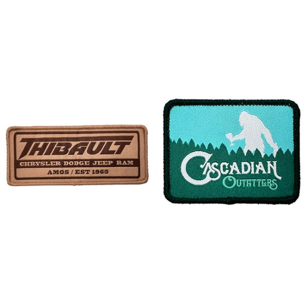 Iron On Woven Logo Patch Vintage Eco Friendly Polyester Threads Woven Hat Patches