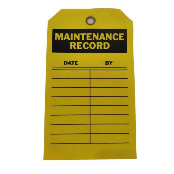 Quality Custom Polyester Maintenance Record Tags , 7x4in Ladder Inspection Tags wholesale