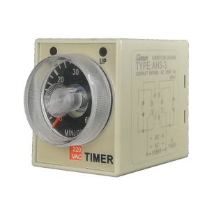 Cheap 100% Original AC 220V AH3-3 Delay Timer Time Relay 0-6 Second 6s 6sec with Base for sale