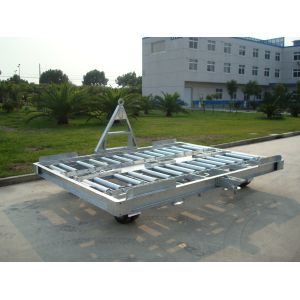 Safety Container Pallet Dolly Hot Dipped Galvanized With Swivel Wheel