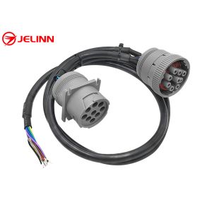 CAT 9 Pin Male Female to Open End Pigtail Splitter Y Cable for Caterpillar