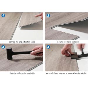 Sound Absorption Rigid Core SPC Flooring With Underlay Environmental Friendly