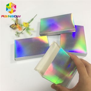 Recyclable Custom Printed Paper Boxes Folding Hologram Gift Card Fleixble