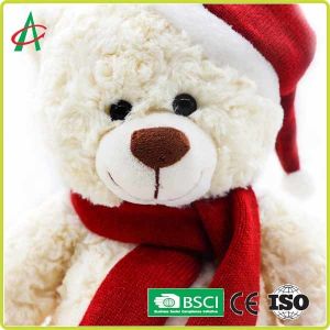 Huggable 25cm Plush Teddy Bear With Christmas Cap