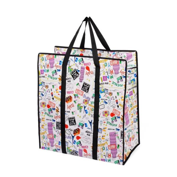 Quality Grocery Reusable Woven Bags with Customizable Printing and Customization wholesale