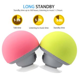 Cartoon Mushroom Wireless Bluetooth Speaker Waterproof Sucker Mini Portable
