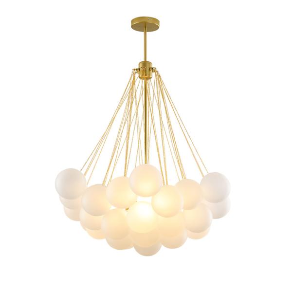 Nordic Gold Black Bubble Chandelier Frosted Glass Ball Chandelier(WH-MI-284)