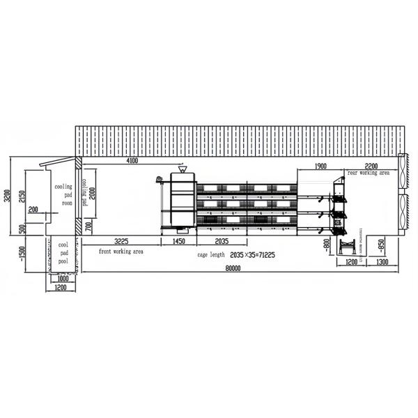 3 Tiers-10 Tiers Broiler Chicken Cage Automatic Broiler Battery Cage System
